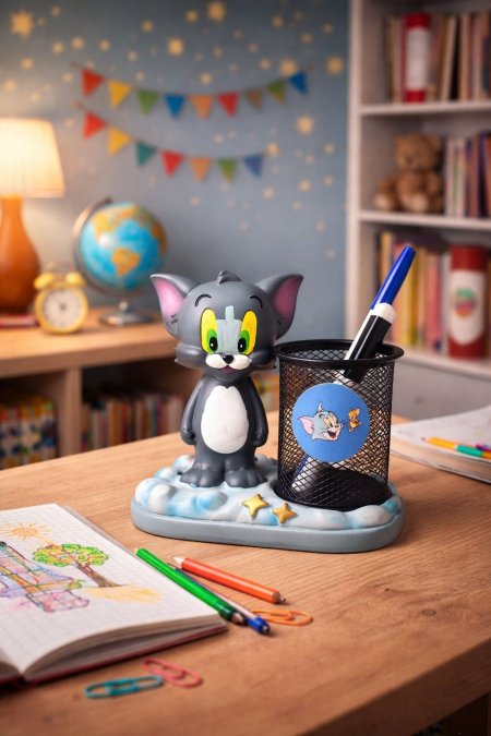 تحف مع سلة أقلام / توم وجيري